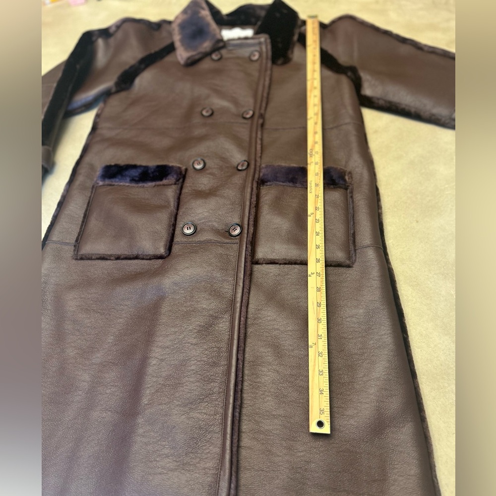 Rebecca Minkoff Women’s Shearling Lined Leather Coat - Picture 14 of 15